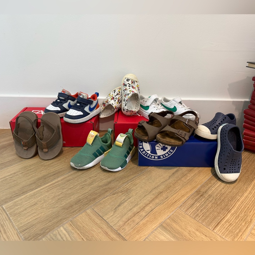 Toddler Sneakers - Size 6 - Birkenstock - Nike Disney Native Adidas - 7 pairs